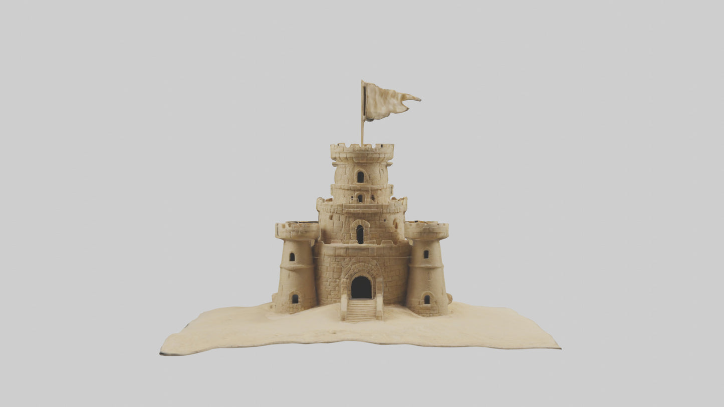 3D model Sandcastle Tower model VR / AR / low-poly