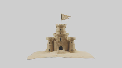 3D model Sandcastle Tower model VR / AR / low-poly