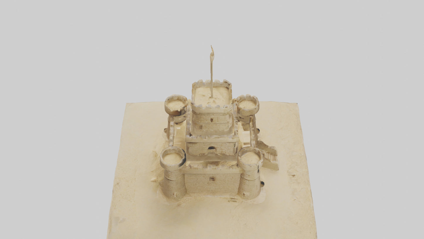 3D model Sandcastle Tower model VR / AR / low-poly