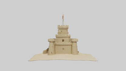 3D model Sandcastle Tower model VR / AR / low-poly