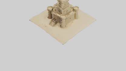3D model Sandcastle Tower model VR / AR / low-poly