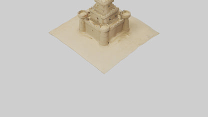 3D model Sandcastle Tower model VR / AR / low-poly