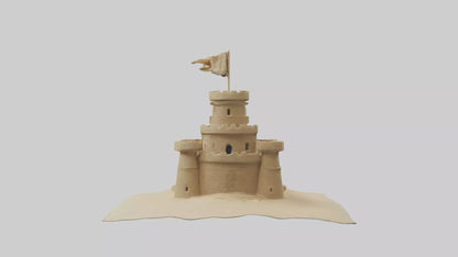 3D model Sandcastle Tower model VR / AR / low-poly