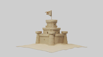 3D model Sandcastle Tower model VR / AR / low-poly