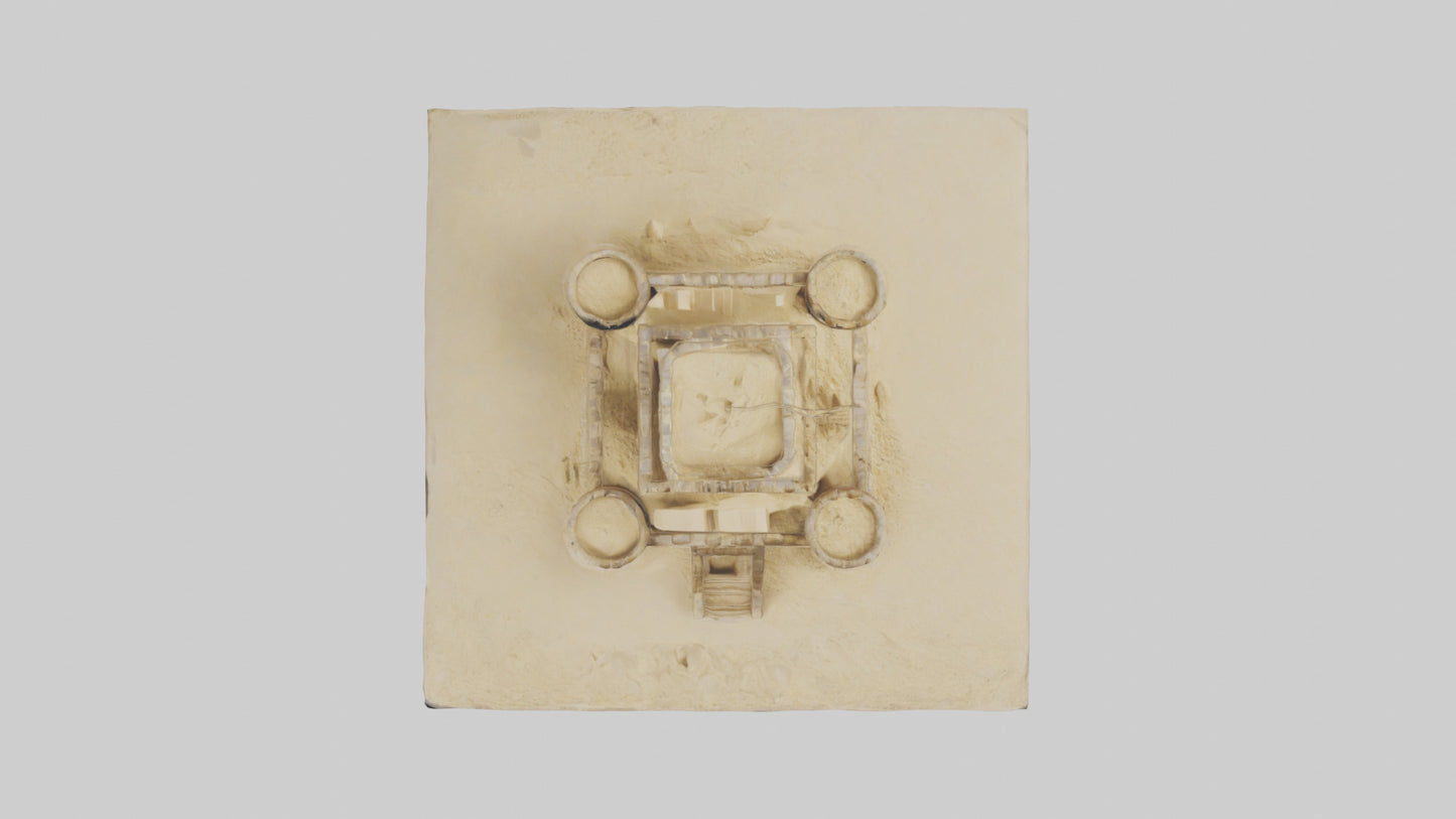 3D model Sandcastle Tower model VR / AR / low-poly