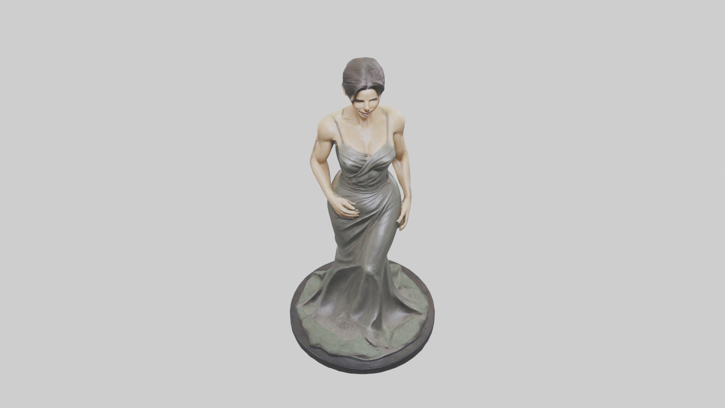Sandra Bullock statue model VR / AR / low-poly