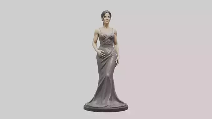Sandra Bullock statue model VR / AR / low-poly