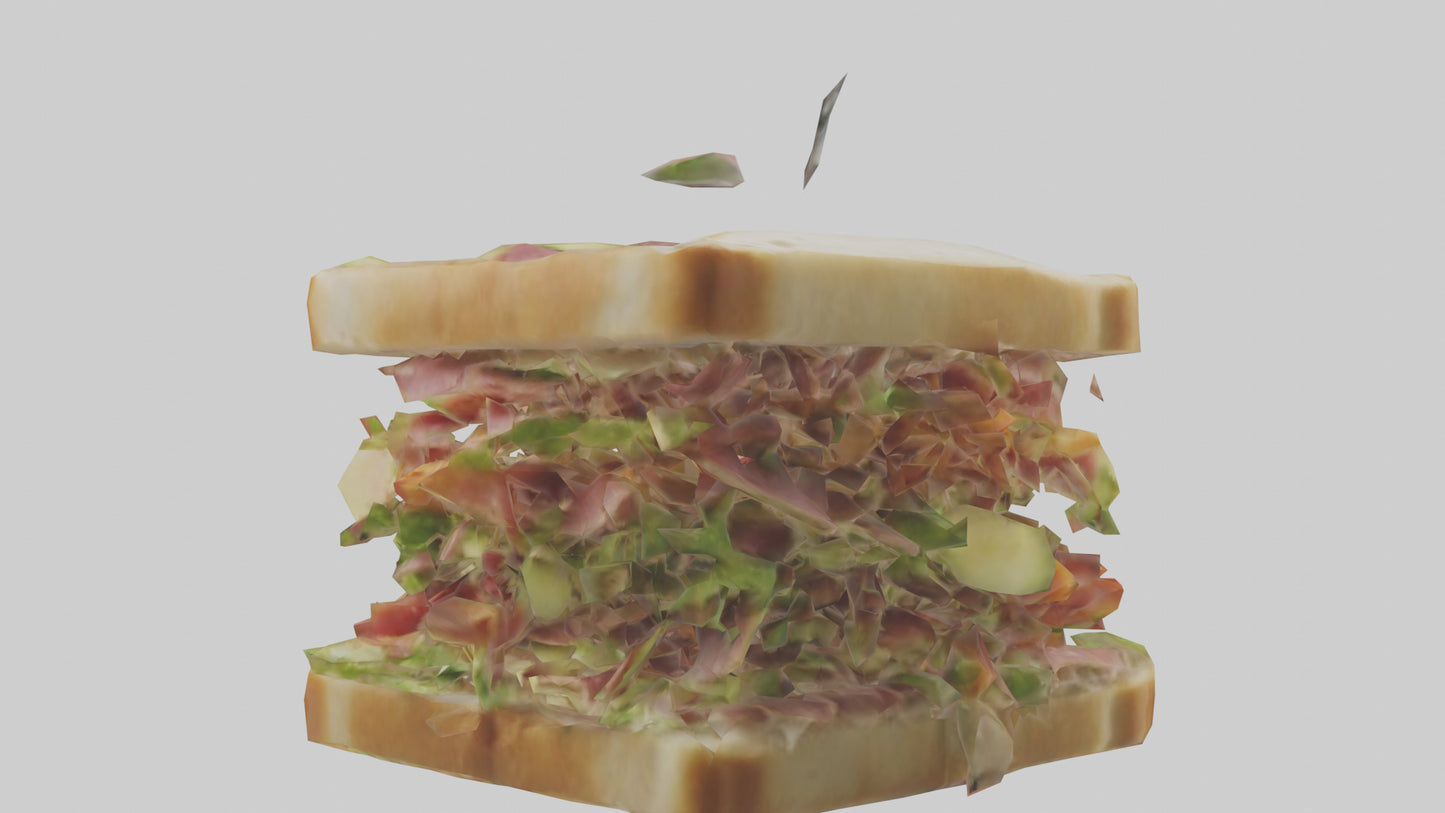3D model Sandwiches model VR / AR / low-poly