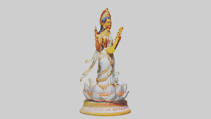Saraswati statue model 3D model