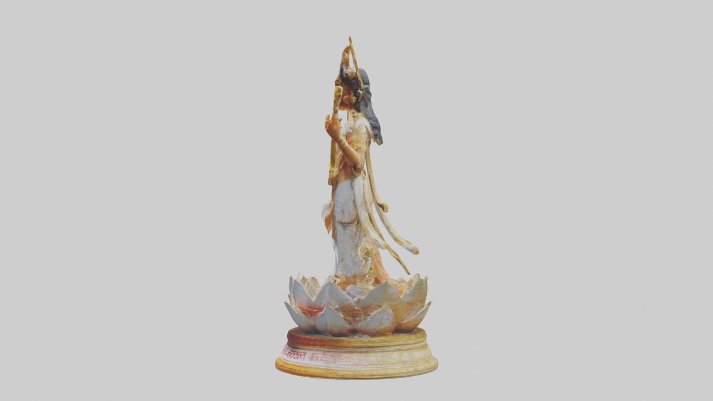 Saraswati statue model 3D model
