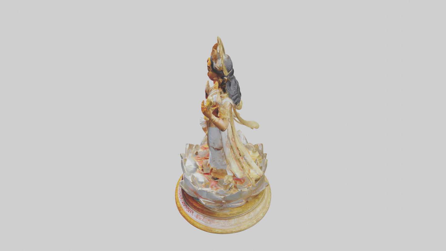 Saraswati statue model 3D model