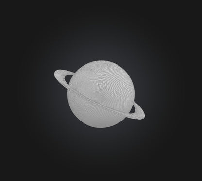 3D model Saturn Planet VR / AR / low-poly