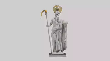 Saturn statue model VR / AR / low-poly