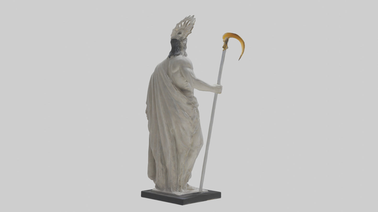 Saturn statue model VR / AR / low-poly