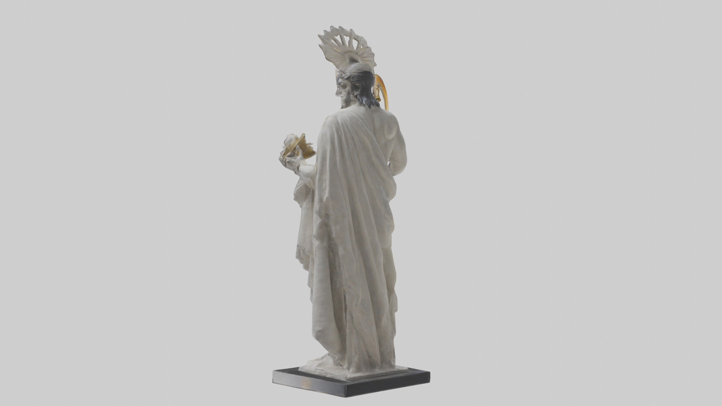 Saturn statue model VR / AR / low-poly