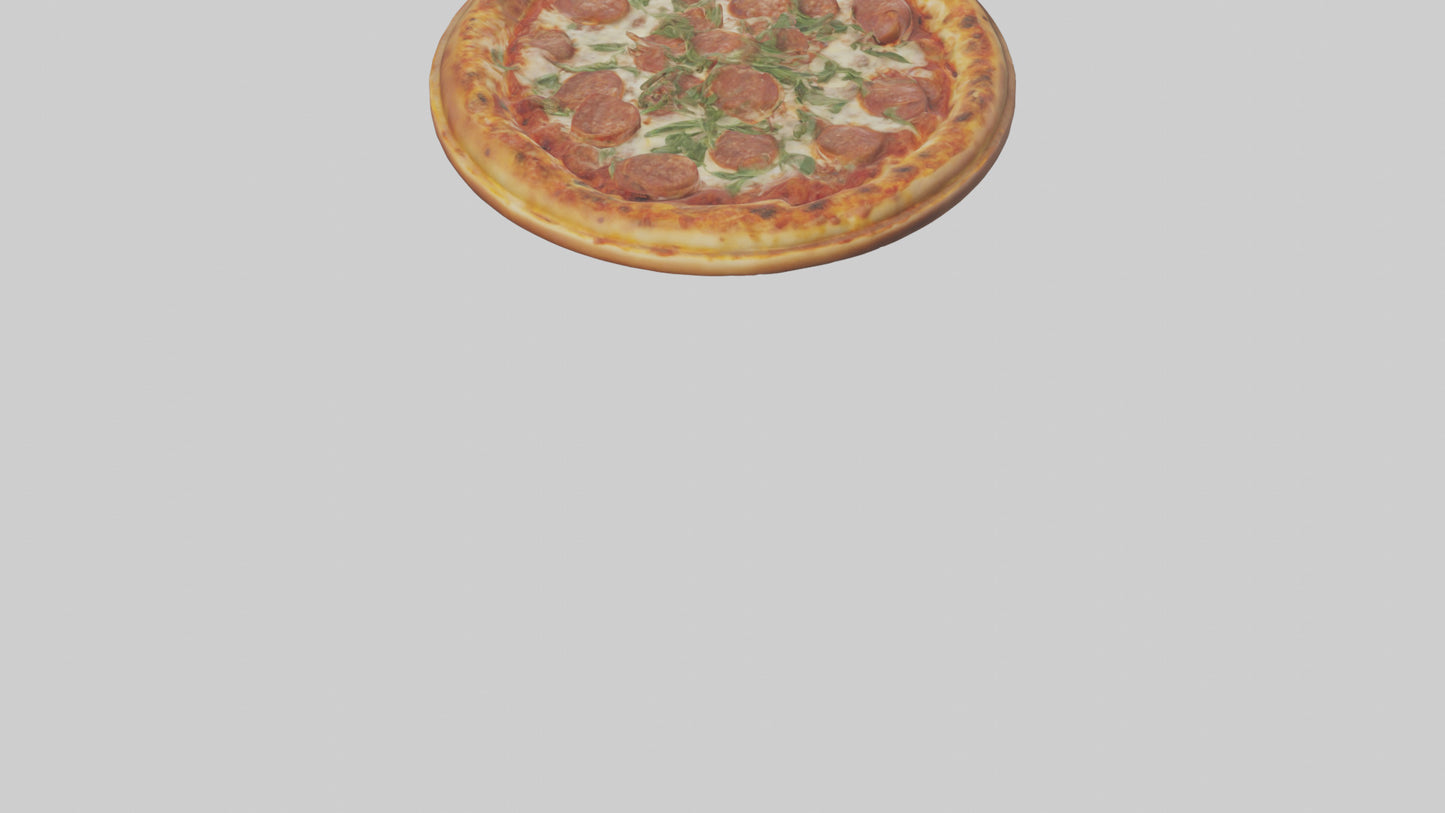3D model Sausage pizza model VR / AR / low-poly