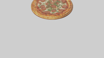 3D model Sausage pizza model VR / AR / low-poly