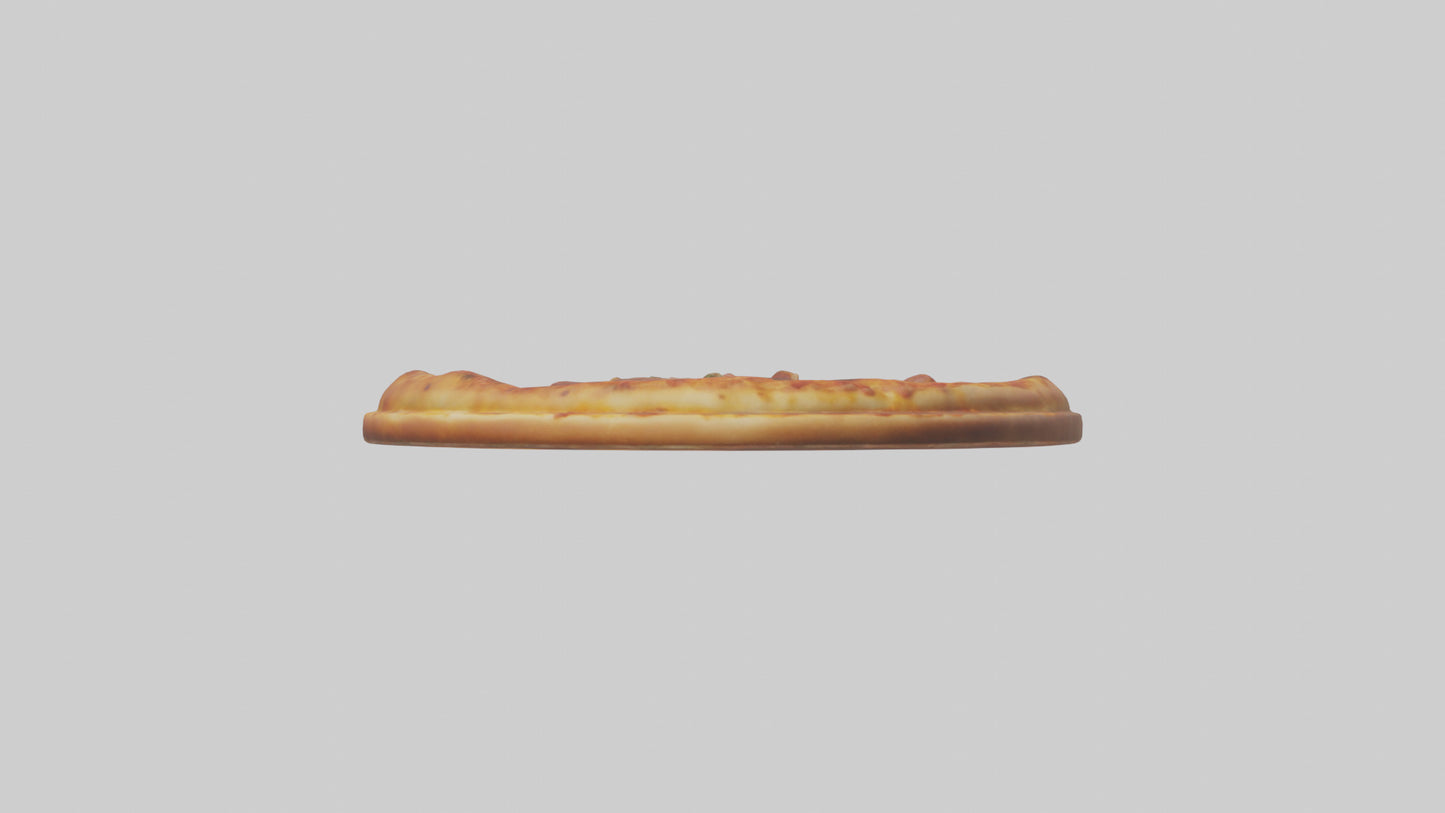 3D model Sausage pizza model VR / AR / low-poly