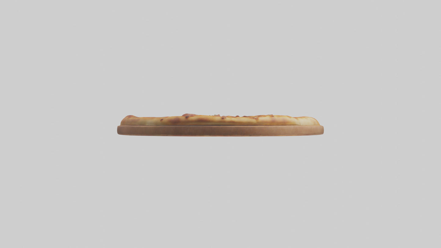 3D model Sausage pizza model VR / AR / low-poly