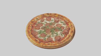 3D model Sausage pizza model VR / AR / low-poly