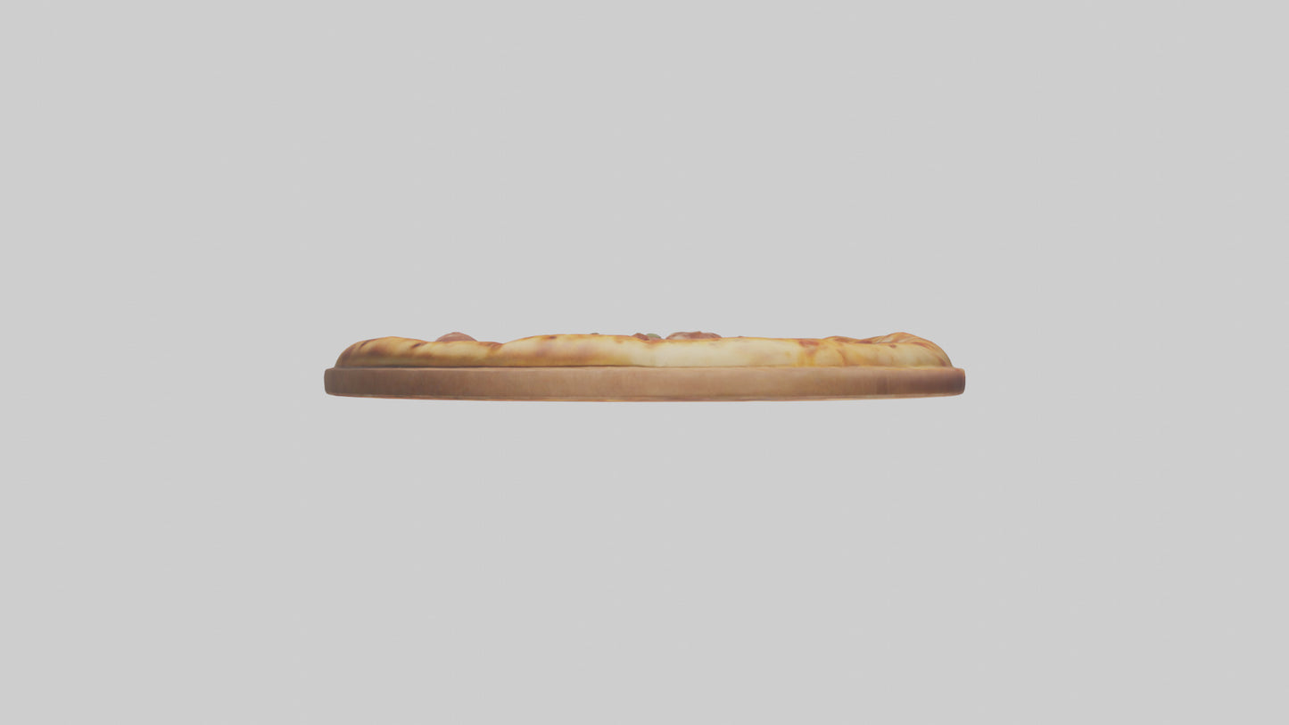 3D model Sausage pizza model VR / AR / low-poly