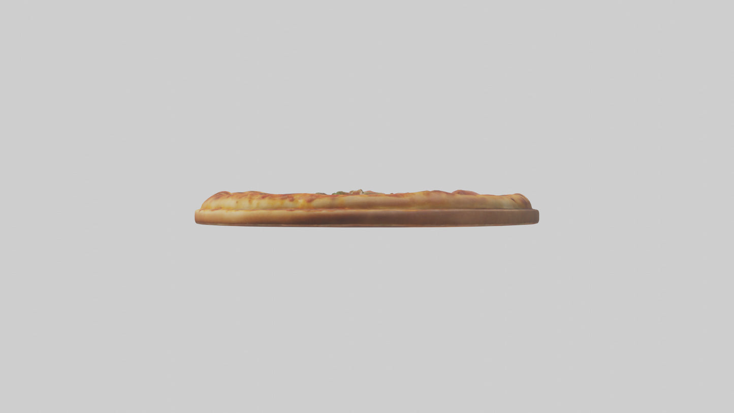 3D model Sausage pizza model VR / AR / low-poly