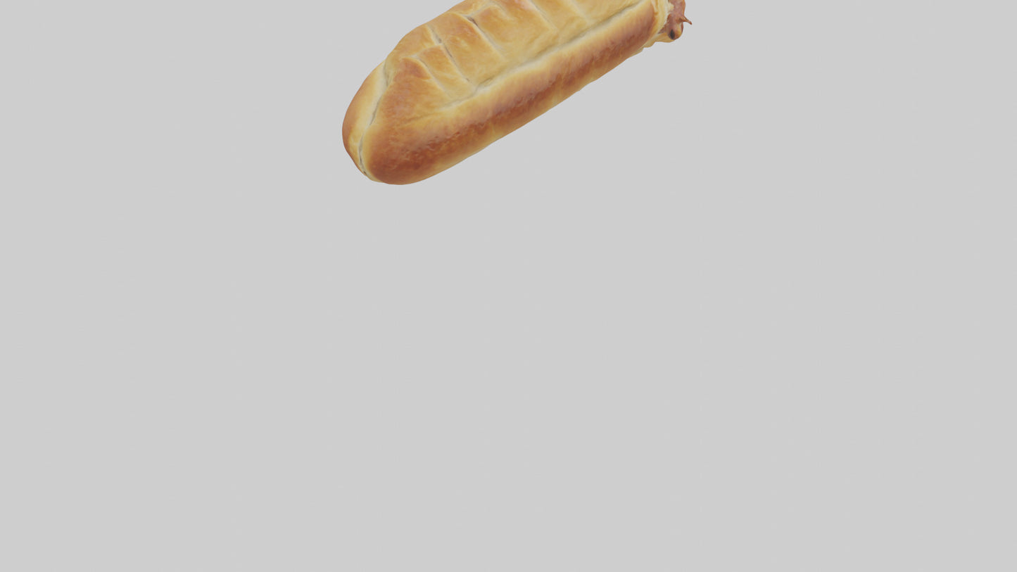 Sausage roll model 3D model