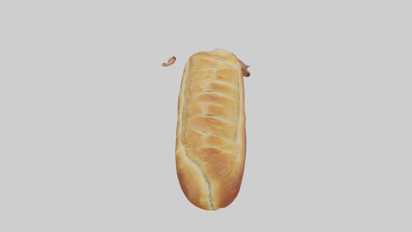 Sausage roll model 3D model