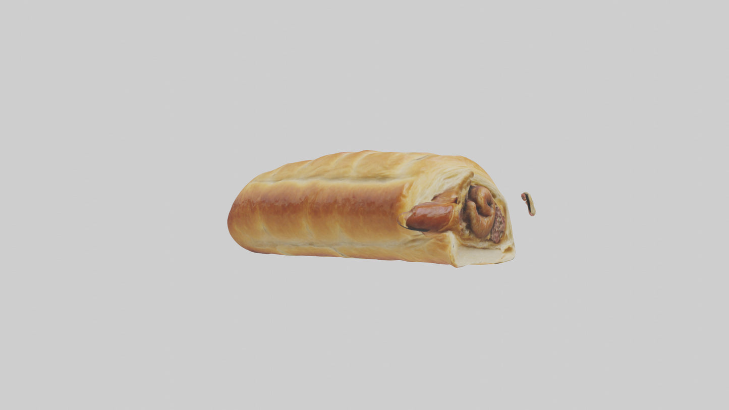 Sausage roll model 3D model