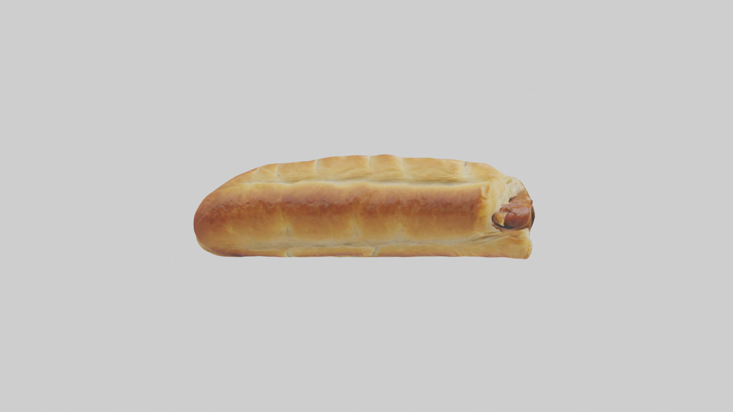 Sausage roll model 3D model
