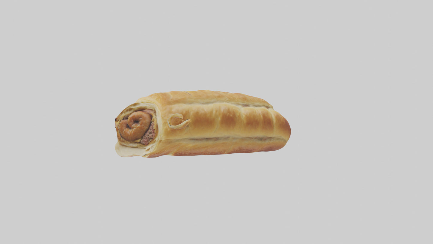 Sausage roll model 3D model