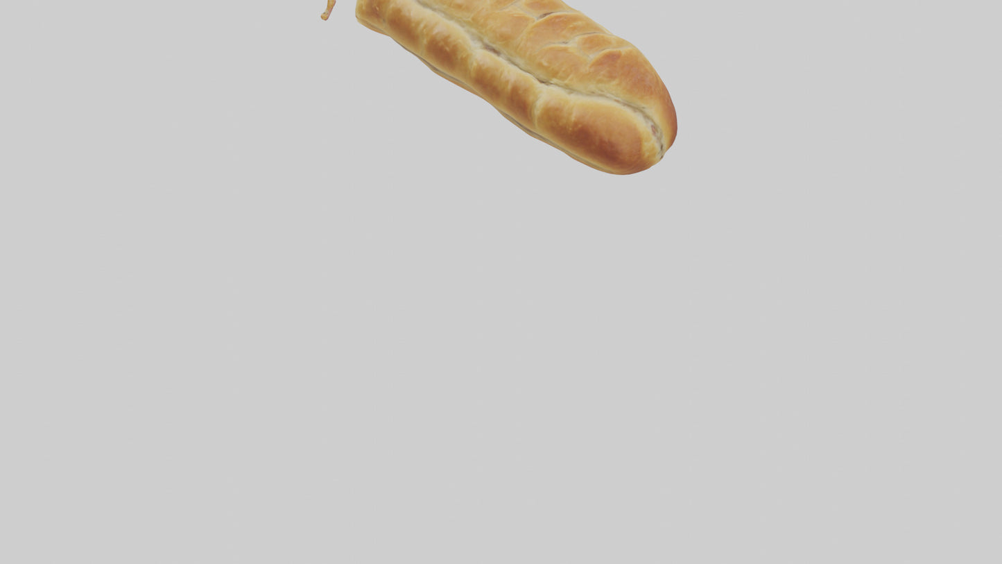 Sausage roll model 3D model