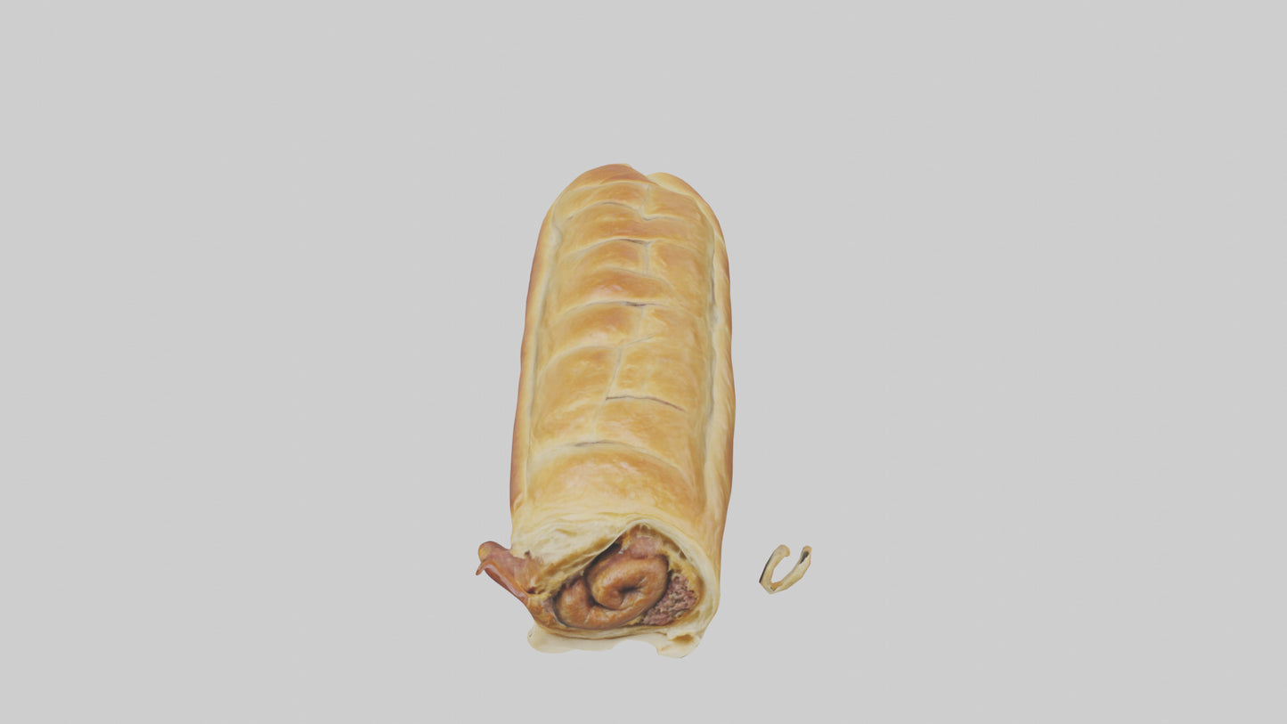 Sausage roll model 3D model