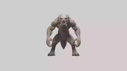 Savage Creature model VR / AR / low-poly