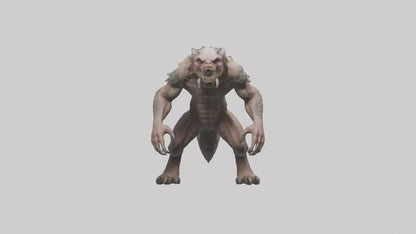 Savage Creature model VR / AR / low-poly
