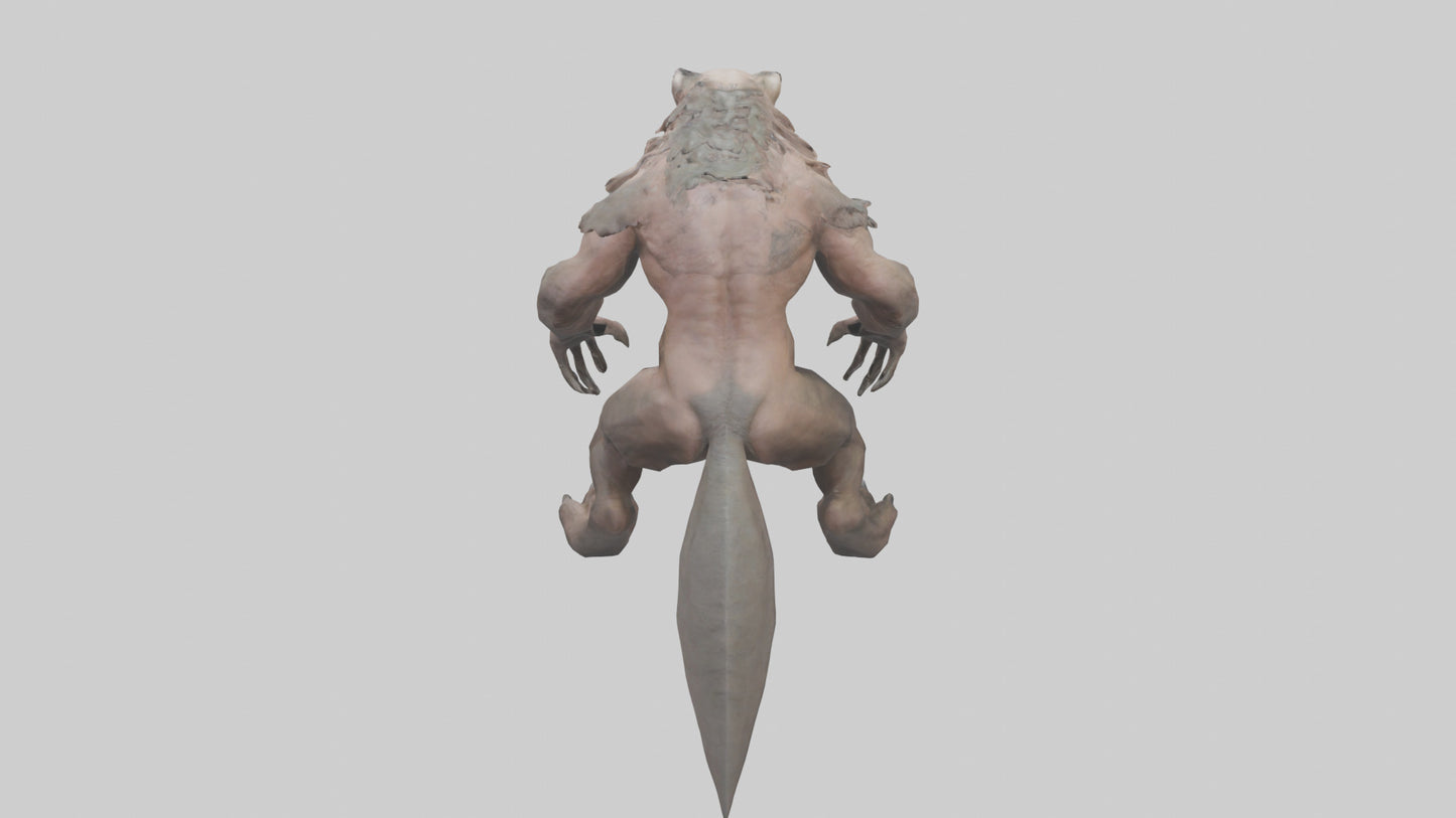 Savage Creature model VR / AR / low-poly