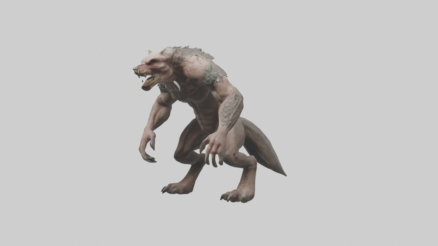 Savage Creature model VR / AR / low-poly