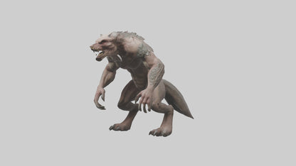 Savage Creature model VR / AR / low-poly