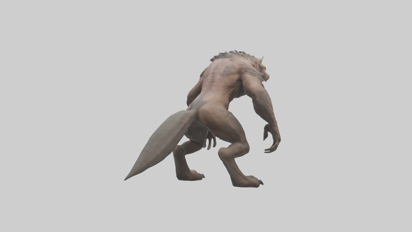 Savage Creature model VR / AR / low-poly