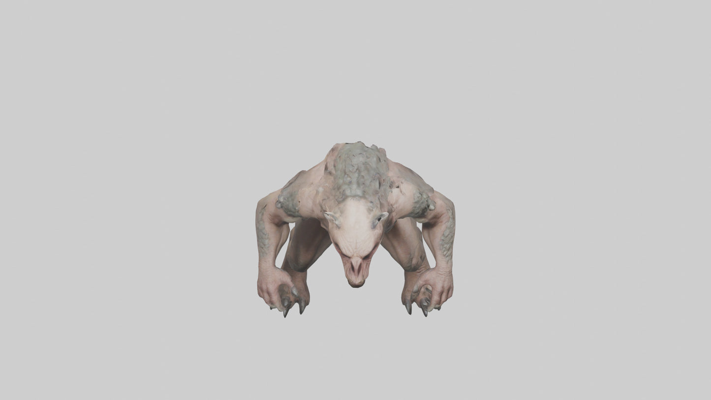 Savage Creature model VR / AR / low-poly