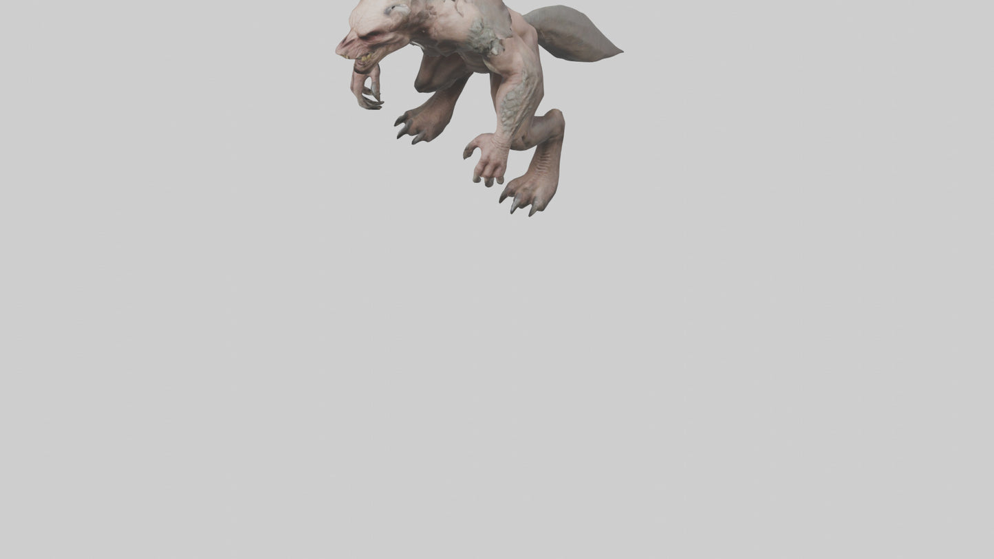 Savage Creature model VR / AR / low-poly