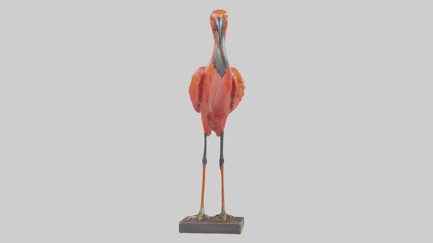 Scarlet Ibis statue model VR / AR / low-poly