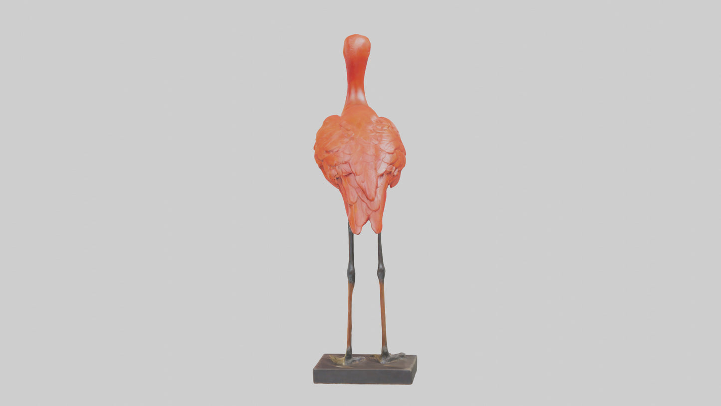 Scarlet Ibis statue model VR / AR / low-poly