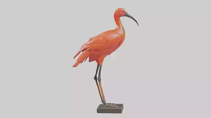 Scarlet Ibis statue model VR / AR / low-poly
