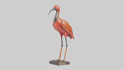 Scarlet Ibis statue model VR / AR / low-poly