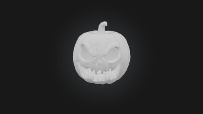 3D model scary pumpkim VR / AR / low-poly
