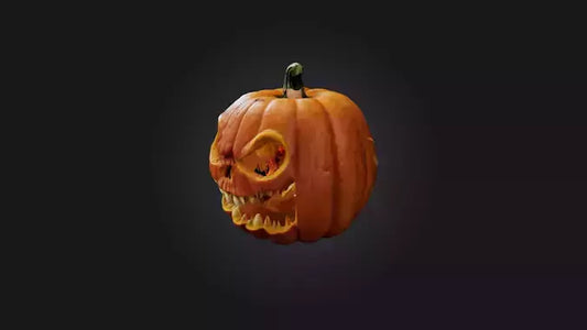 3D model scary pumpkim VR / AR / low-poly