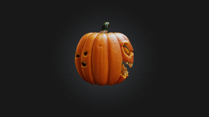 3D model scary pumpkim VR / AR / low-poly