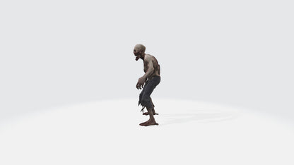 Scary Zombie Animated and Rigged 3D model animated rigged