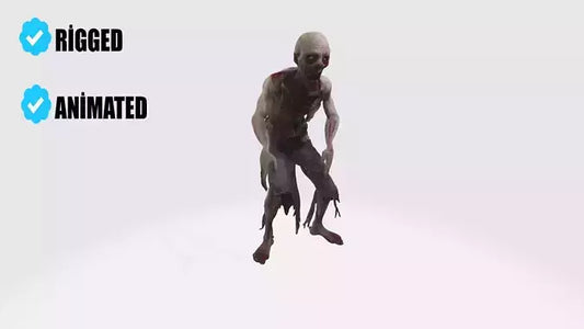 Scary Zombie Animated and Rigged 3D model animated rigged